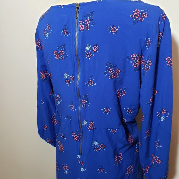 Old Navy l Royal Blue Floral Shift Dress L - Picture 5 of 8